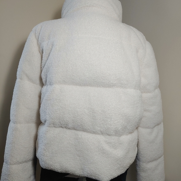 Juicy Couture Cream Sherpa Puffer Jacket New M - Picture 5 of 6